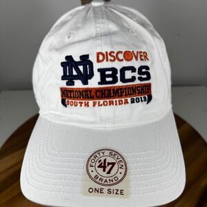 47 Brand Notre‎ Dame Fighting Irish BCS National Championship 2013 White Cap Adj